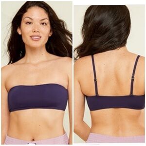 NWT Andie Swim Rio Top Bandeau Swim Bikini Separate Navy Blue Sz M